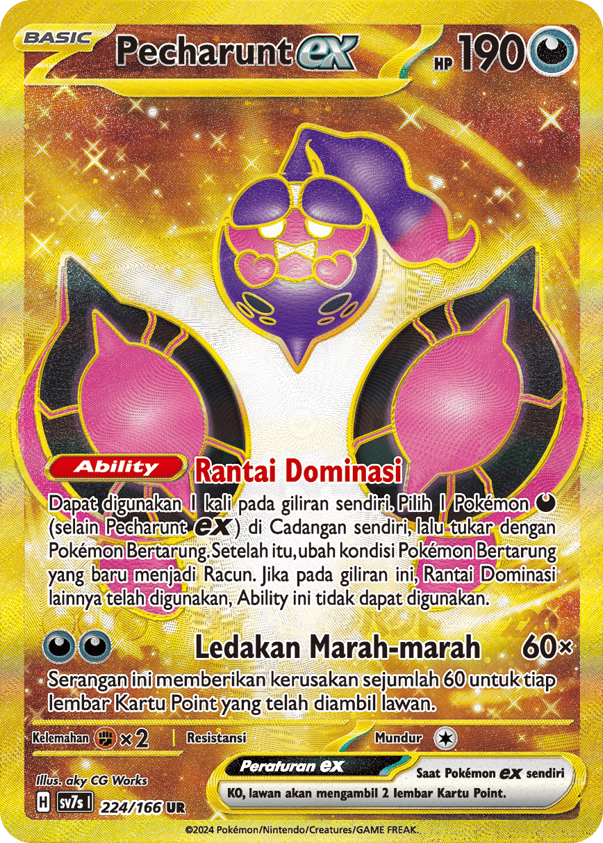 Pecharunt ex 224 — Bimbingan Rasi (Indonesian Pokémon TCG card)