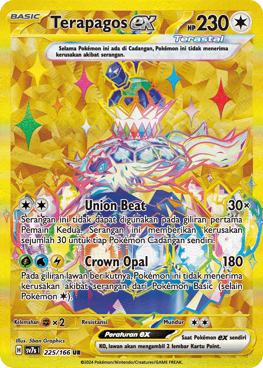 Terapagos ex 225 — Bimbingan Rasi (Indonesian Pokémon TCG card)
