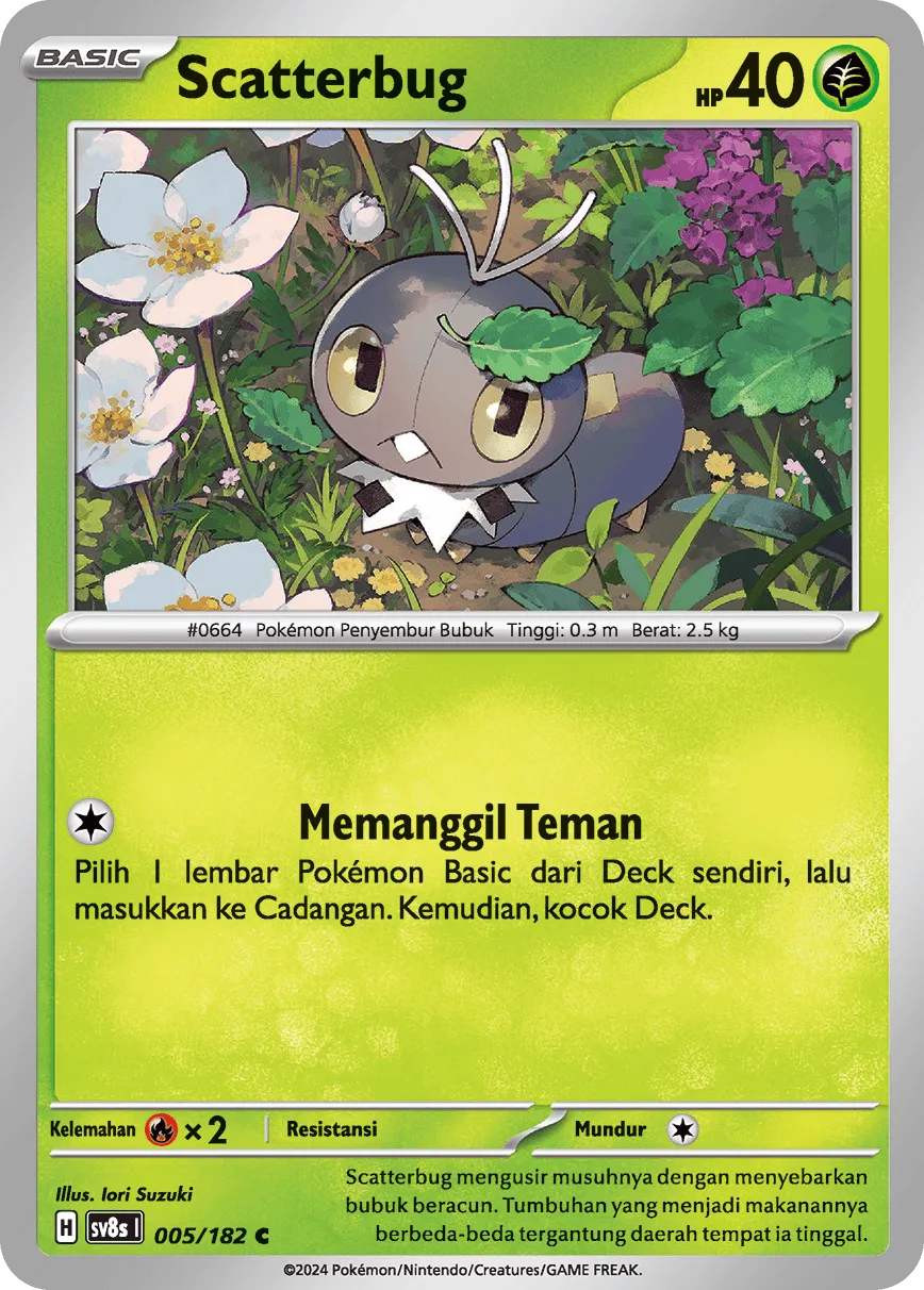 Scatterbug 005 (Indonesian Pokémon TCG card)
