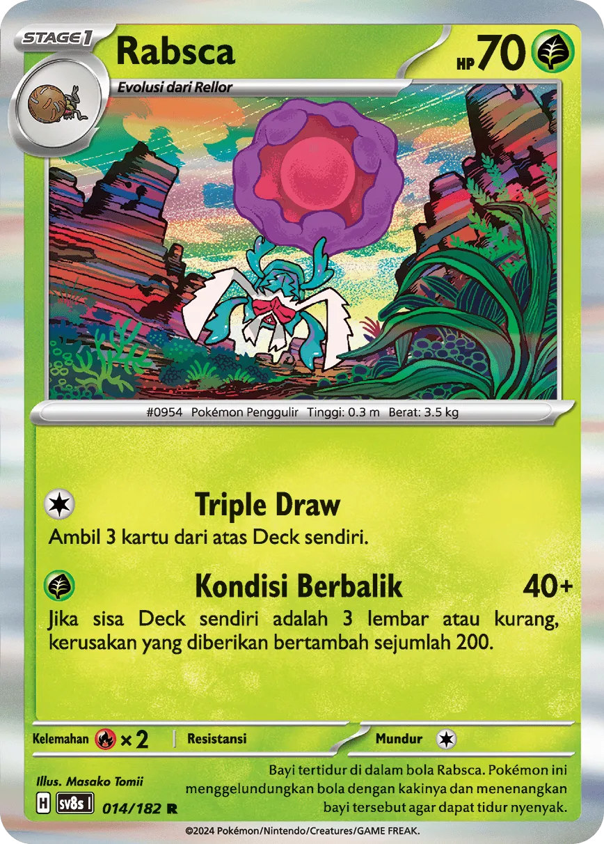 Rabsca 014 (Indonesian Pokémon TCG card)