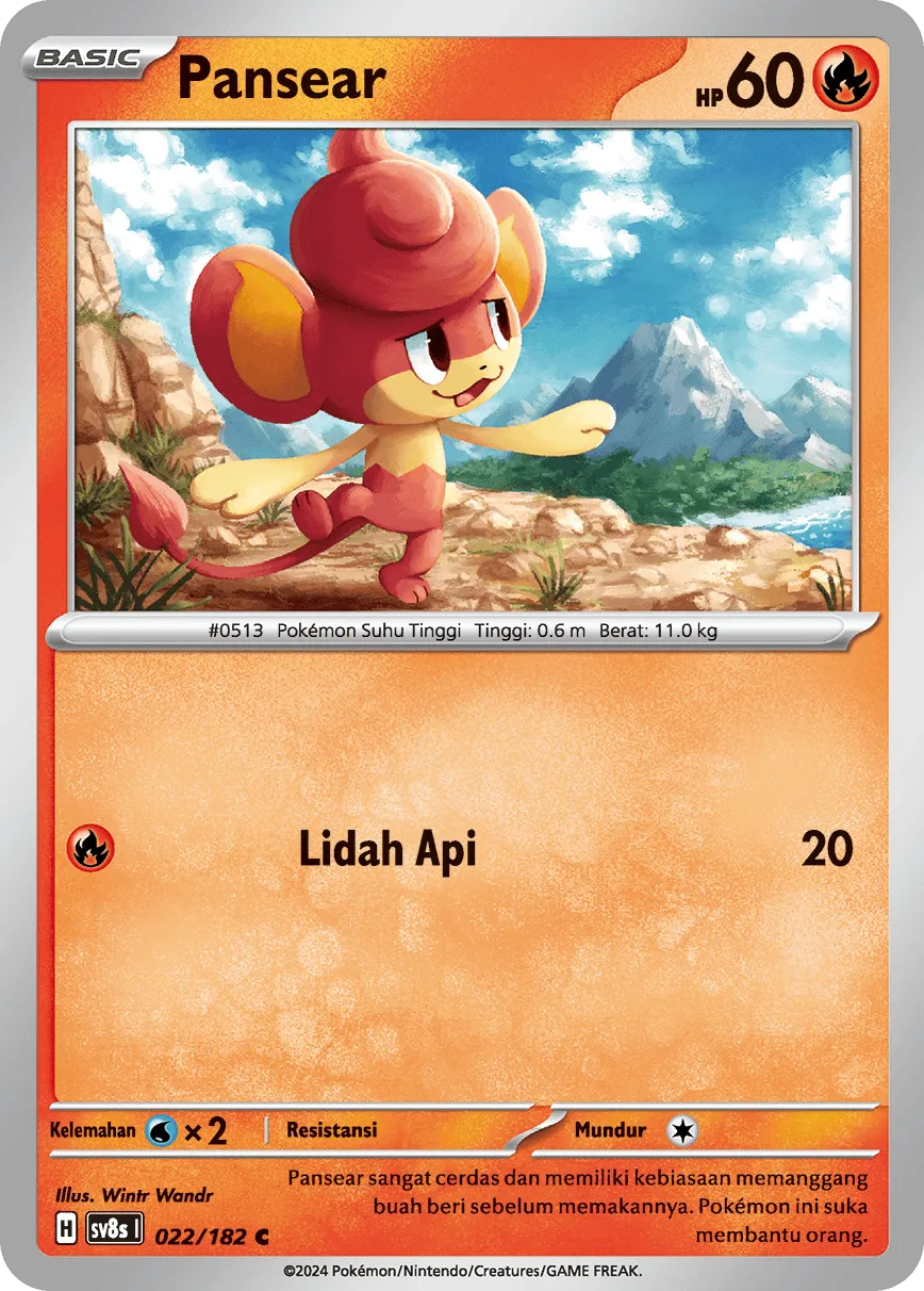 Pansear 022 (Indonesian Pokémon TCG card)