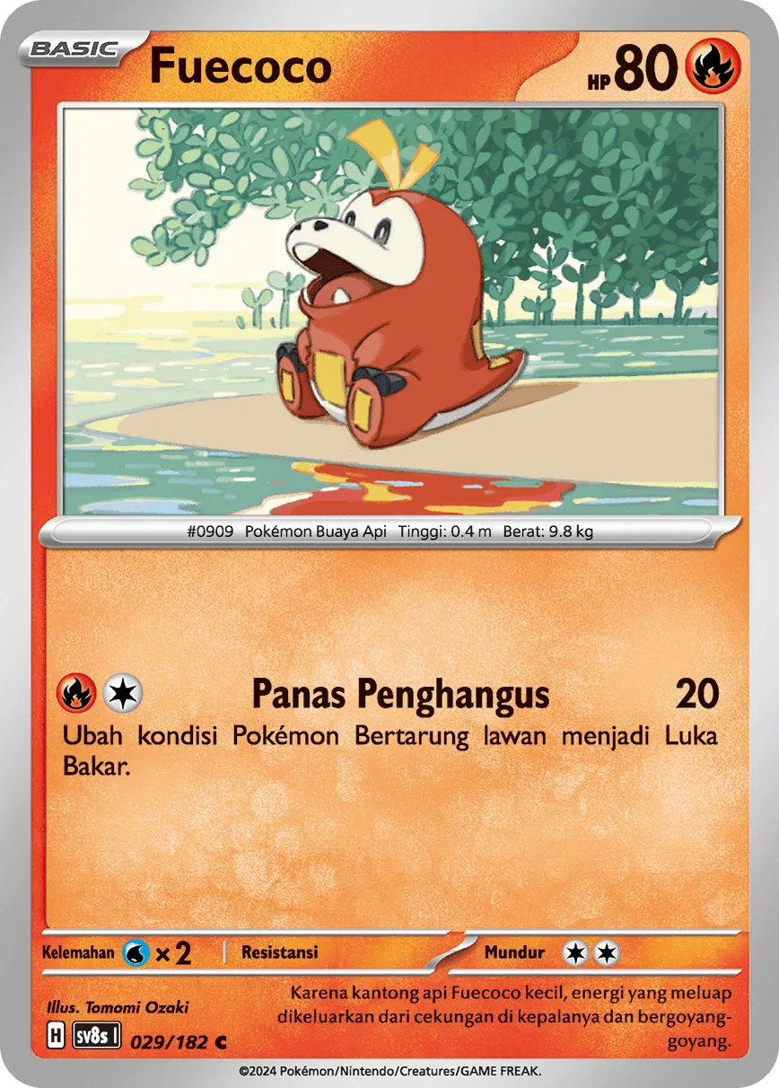 Fuecoco 029 (Indonesian Pokémon TCG card)