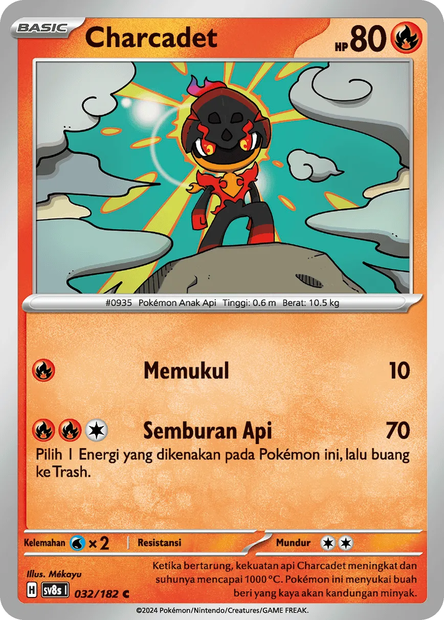 Charcadet 032 (Indonesian Pokémon TCG card)