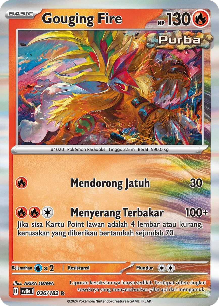 Gouging Fire 036 (Indonesian Pokémon TCG card)