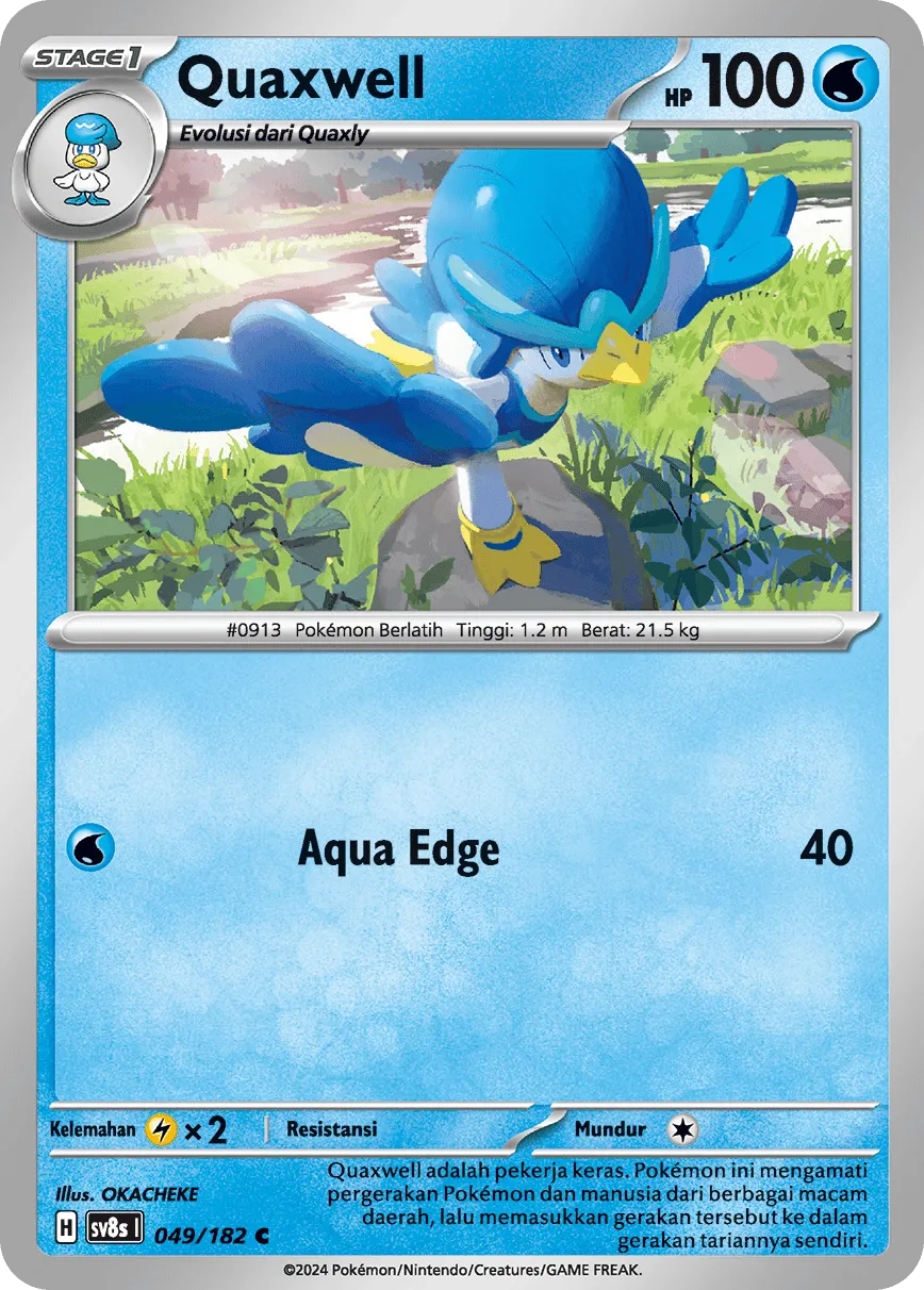 Quaxwell 049 (Indonesian Pokémon TCG card)