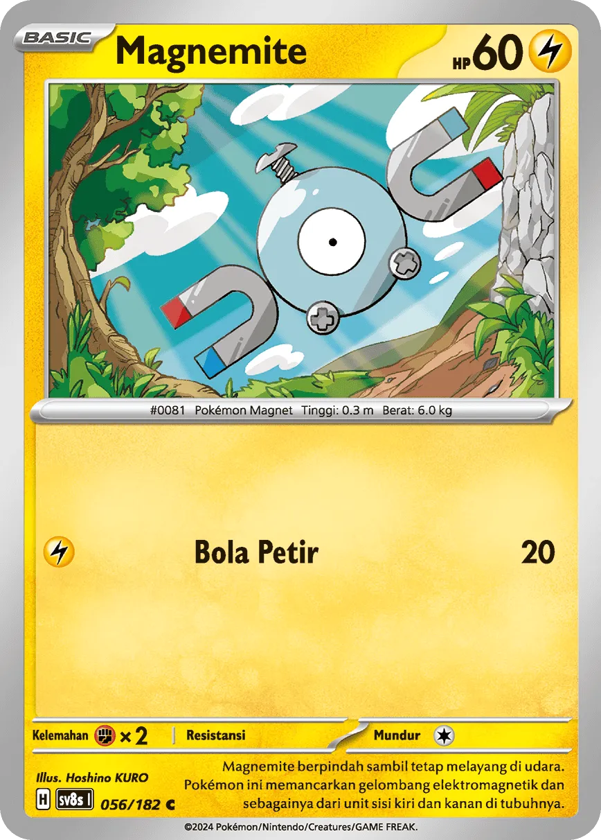 Magnemite 056 (Indonesian Pokémon TCG card)