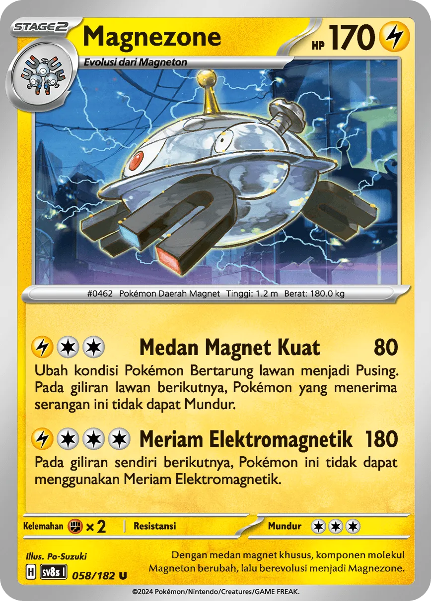 Magnezone 058 (Indonesian Pokémon TCG card)