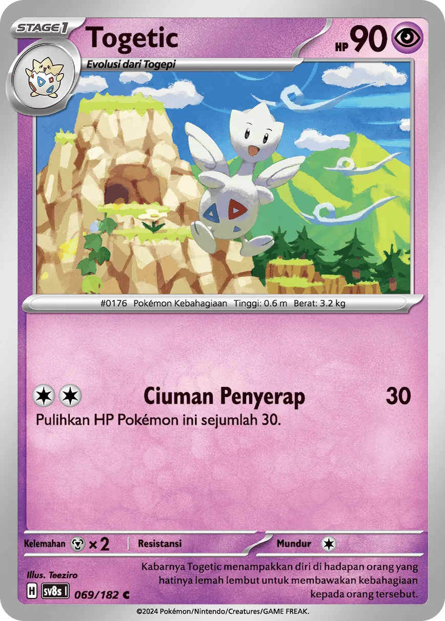 Togetic 069 (Indonesian Pokémon TCG card)