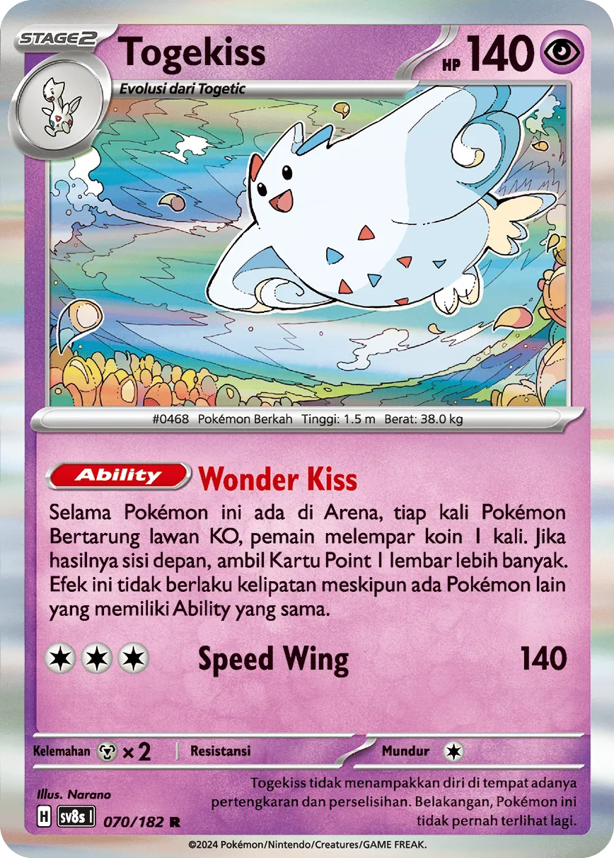 Togekiss 070 (Indonesian Pokémon TCG card)