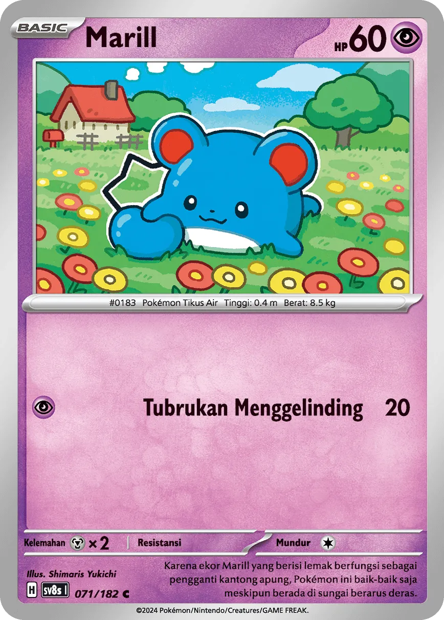 Marill 071 (Indonesian Pokémon TCG card)