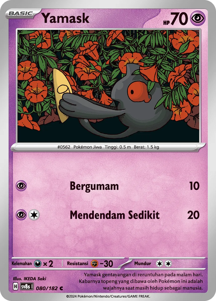 Yamask 080 (Indonesian Pokémon TCG card)