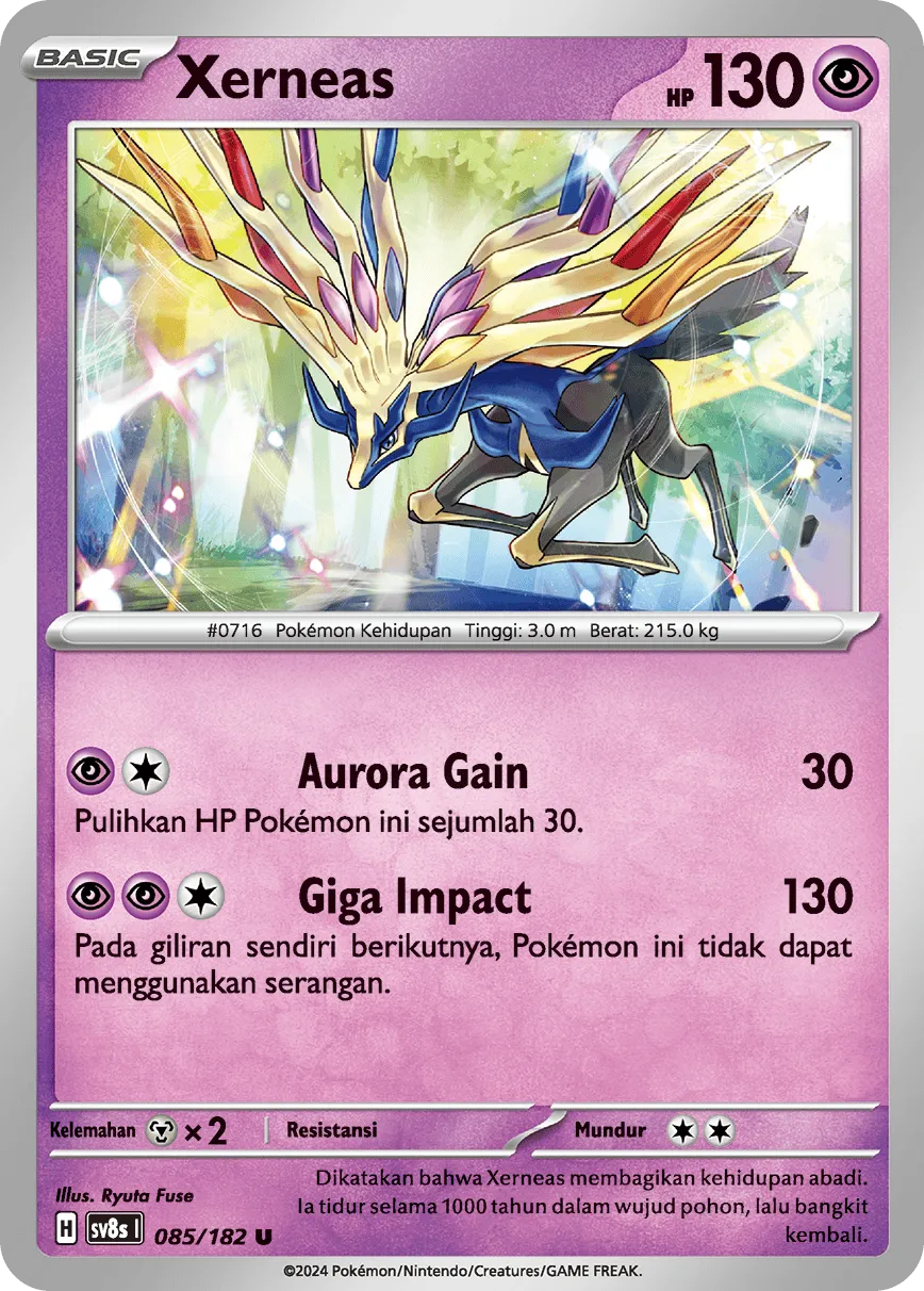 Xerneas 085 (Indonesian Pokémon TCG card)