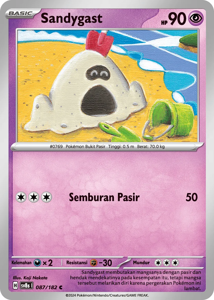 Sandygast 087 (Indonesian Pokémon TCG card)
