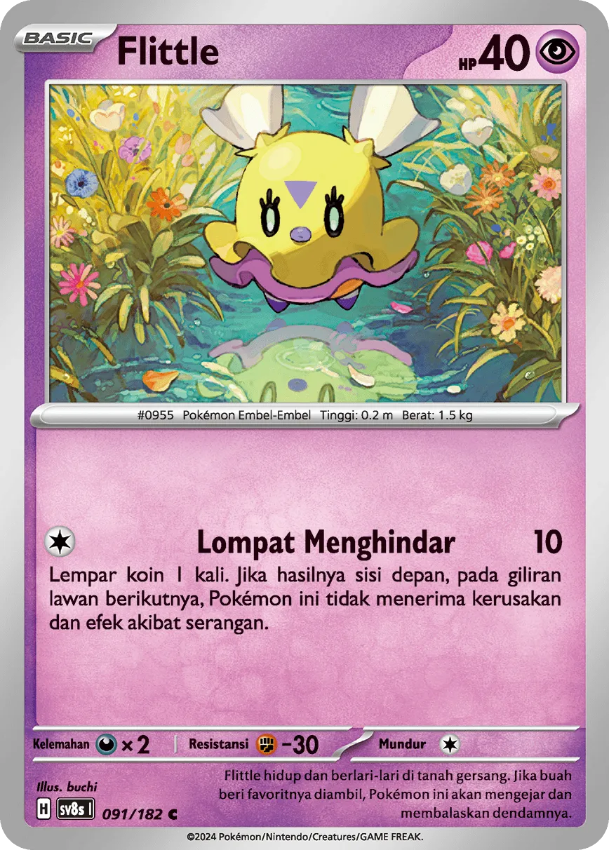Flittle 091 (Indonesian Pokémon TCG card)