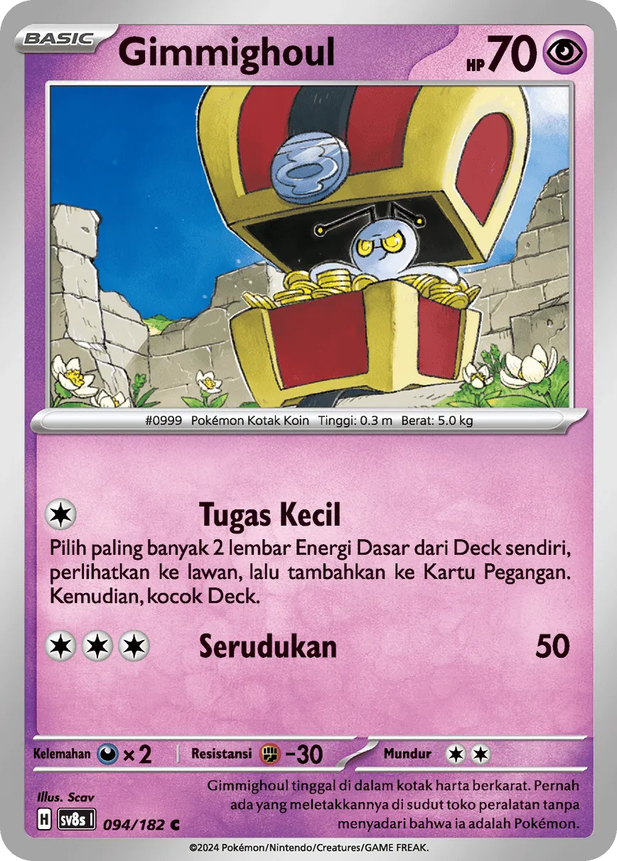 Gimmighoul 094 (Indonesian Pokémon TCG card)