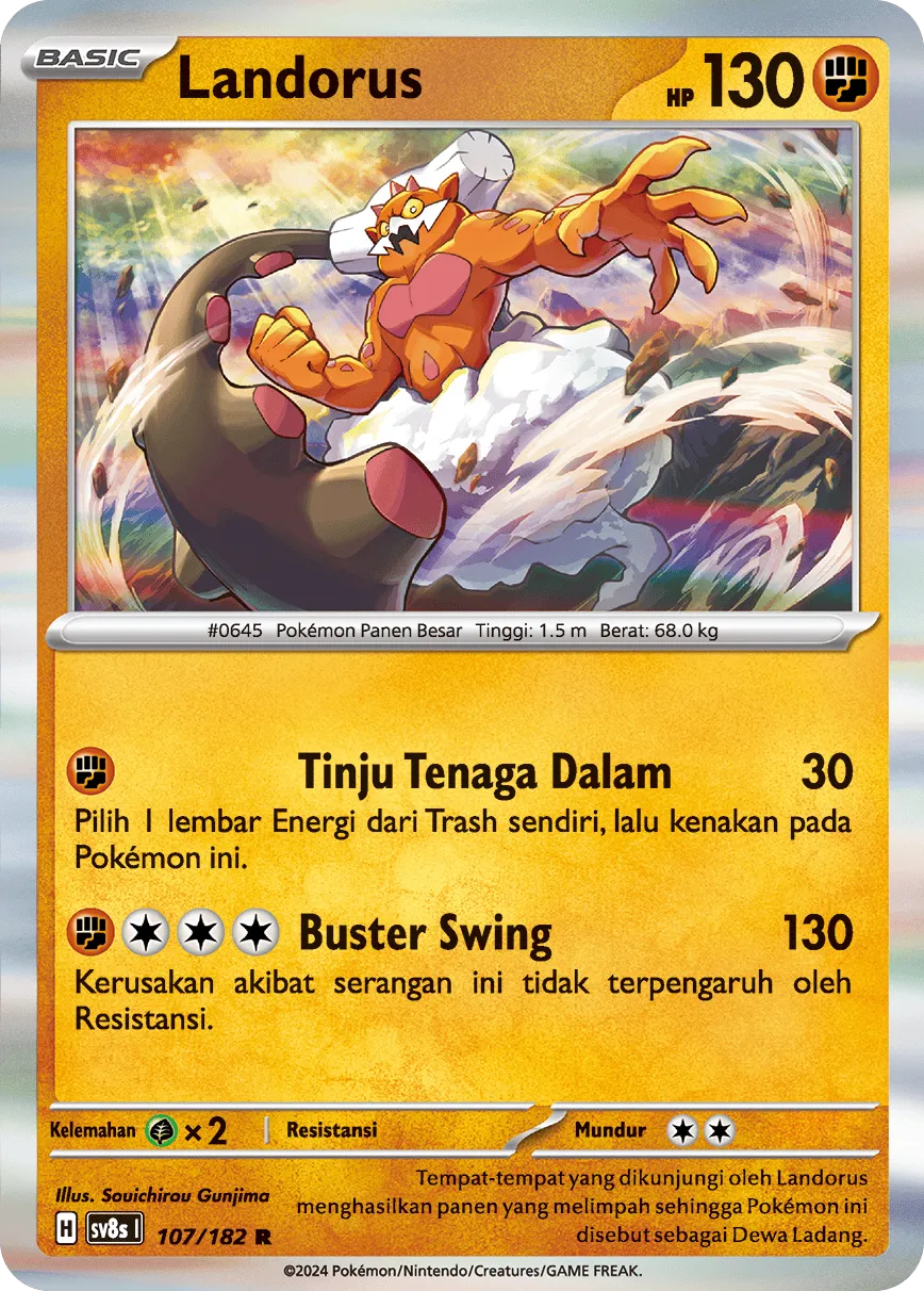 Landorus 107 (Indonesian Pokémon TCG card)