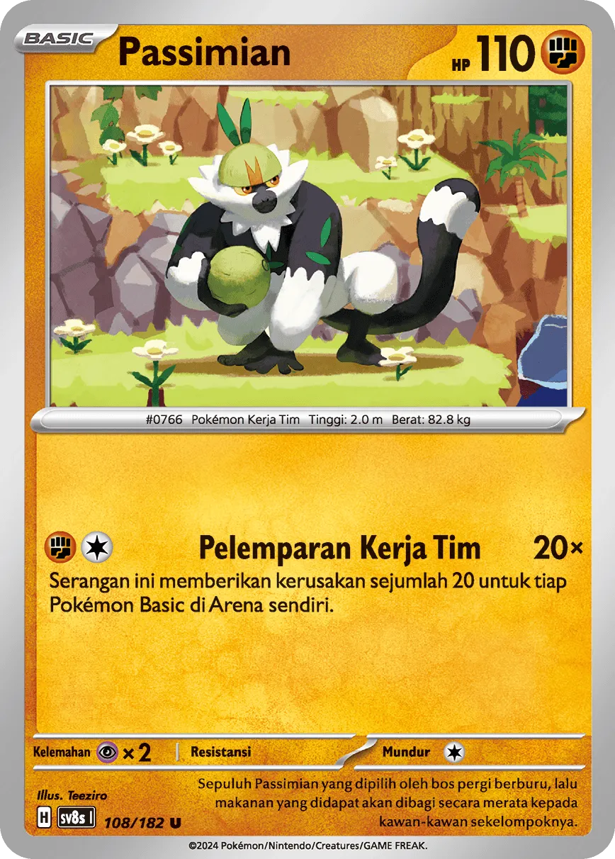 Passimian 108 (Indonesian Pokémon TCG card)