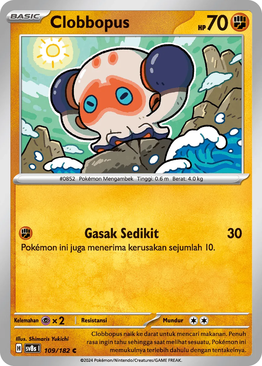 Clobbopus 109 (Indonesian Pokémon TCG card)