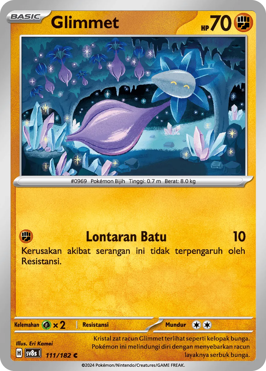 Glimmet 111 (Indonesian Pokémon TCG card)