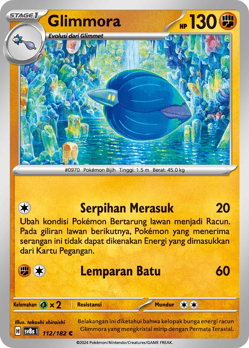 Glimmora 112 (Indonesian Pokémon TCG card)