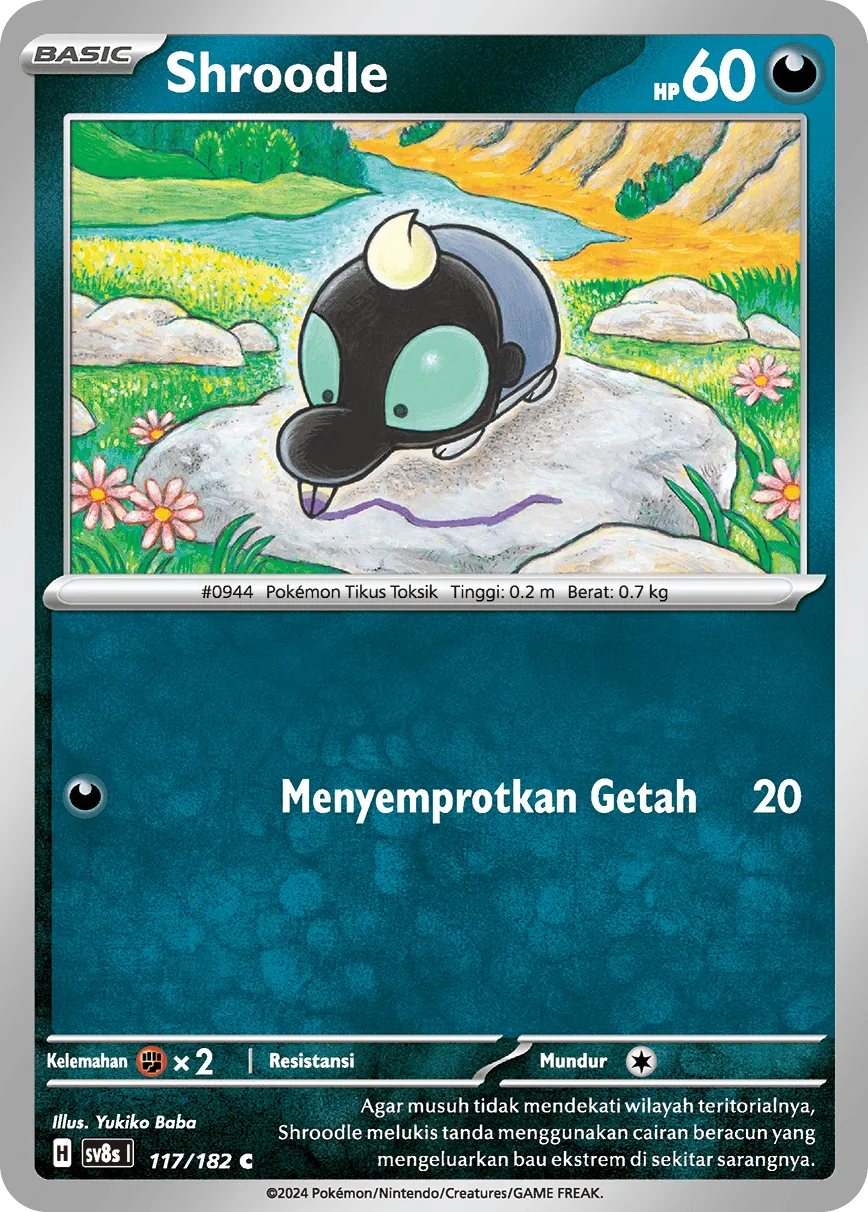 Shroodle 117 (Indonesian Pokémon TCG card)