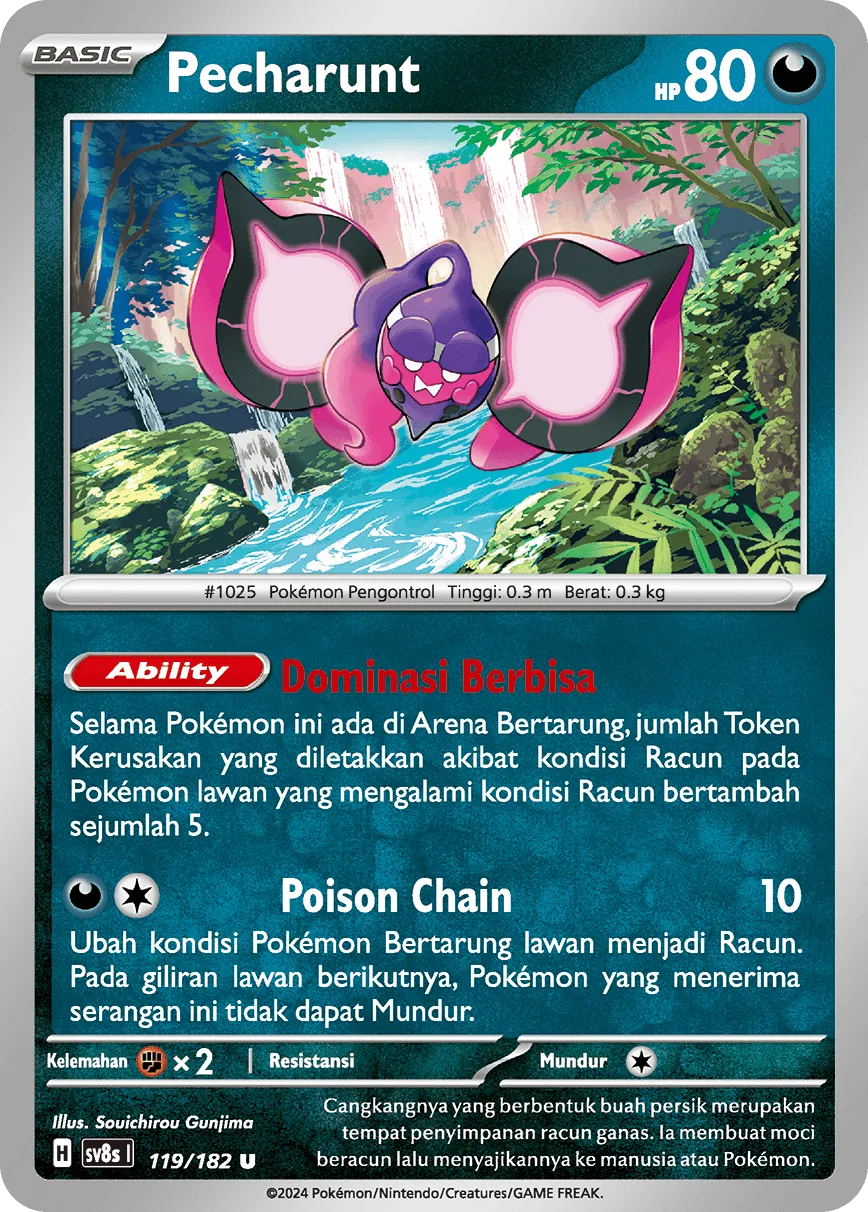 Pecharunt 119 (Indonesian Pokémon TCG card)