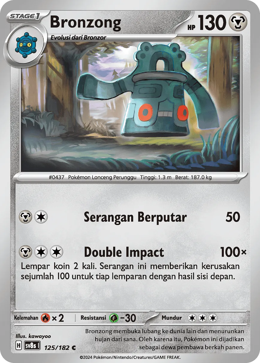Bronzong 125 (Indonesian Pokémon TCG card)
