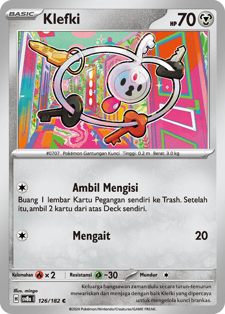 Klefki 126 (Indonesian Pokémon TCG card)