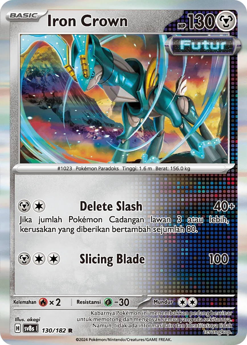 Iron Crown 130 (Indonesian Pokémon TCG card)