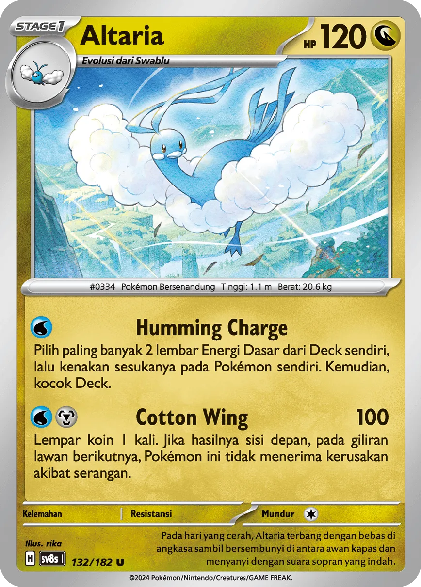 Altaria 132 (Indonesian Pokémon TCG card)
