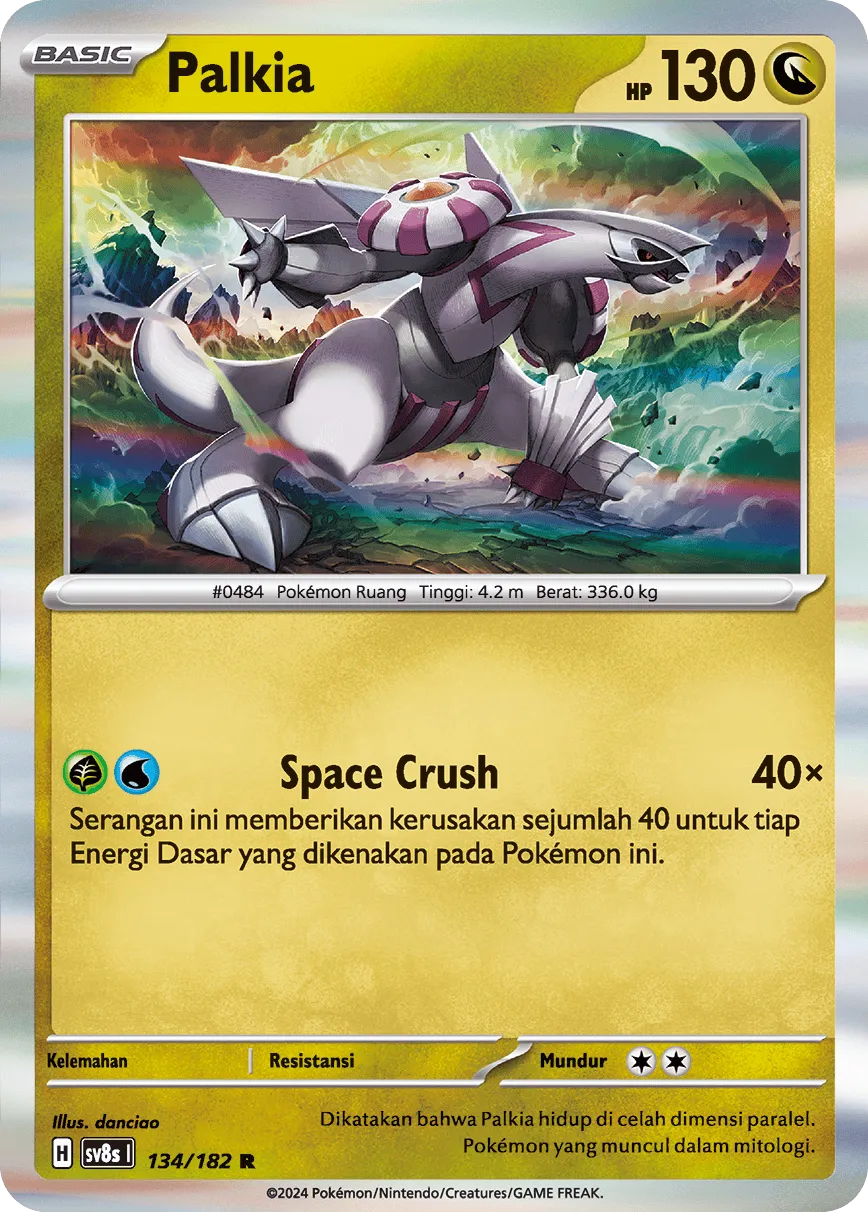 Palkia 134 (Indonesian Pokémon TCG card)