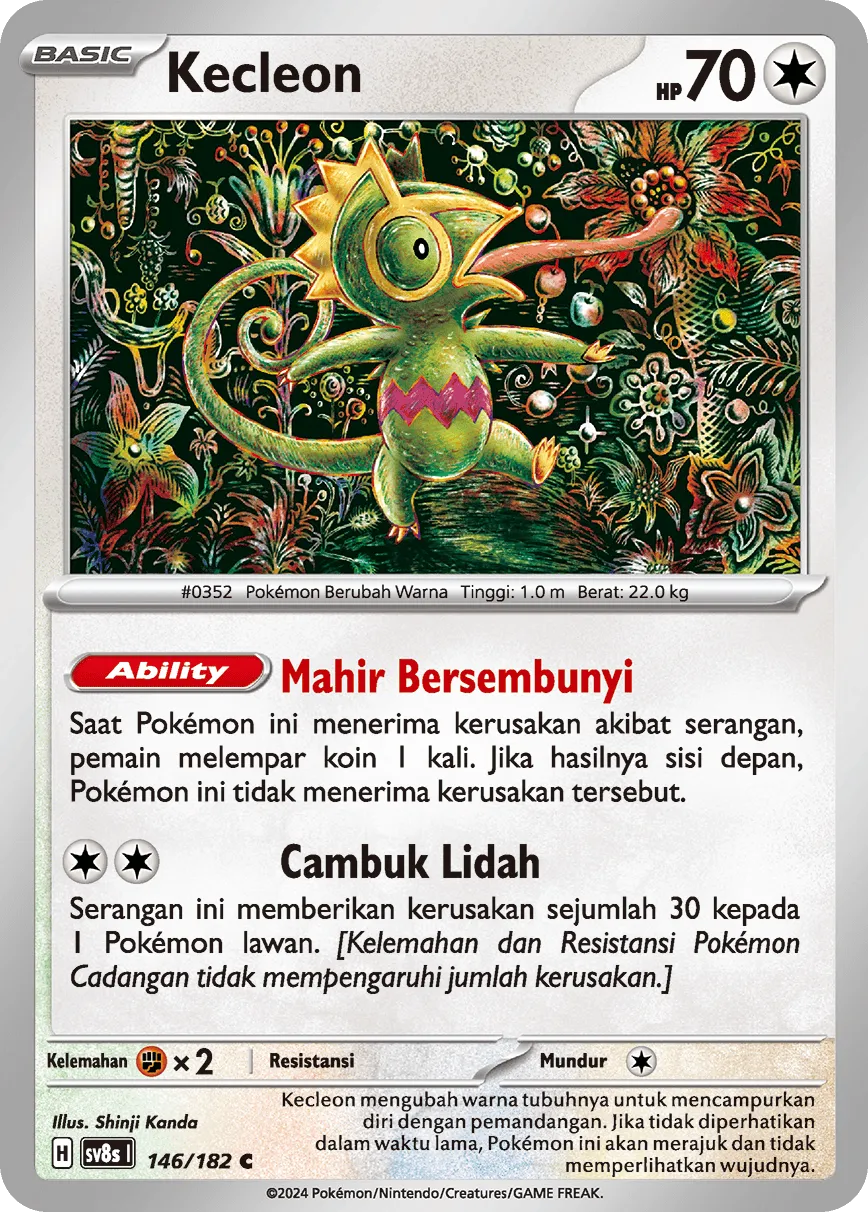 Kecleon 146 (Indonesian Pokémon TCG card)