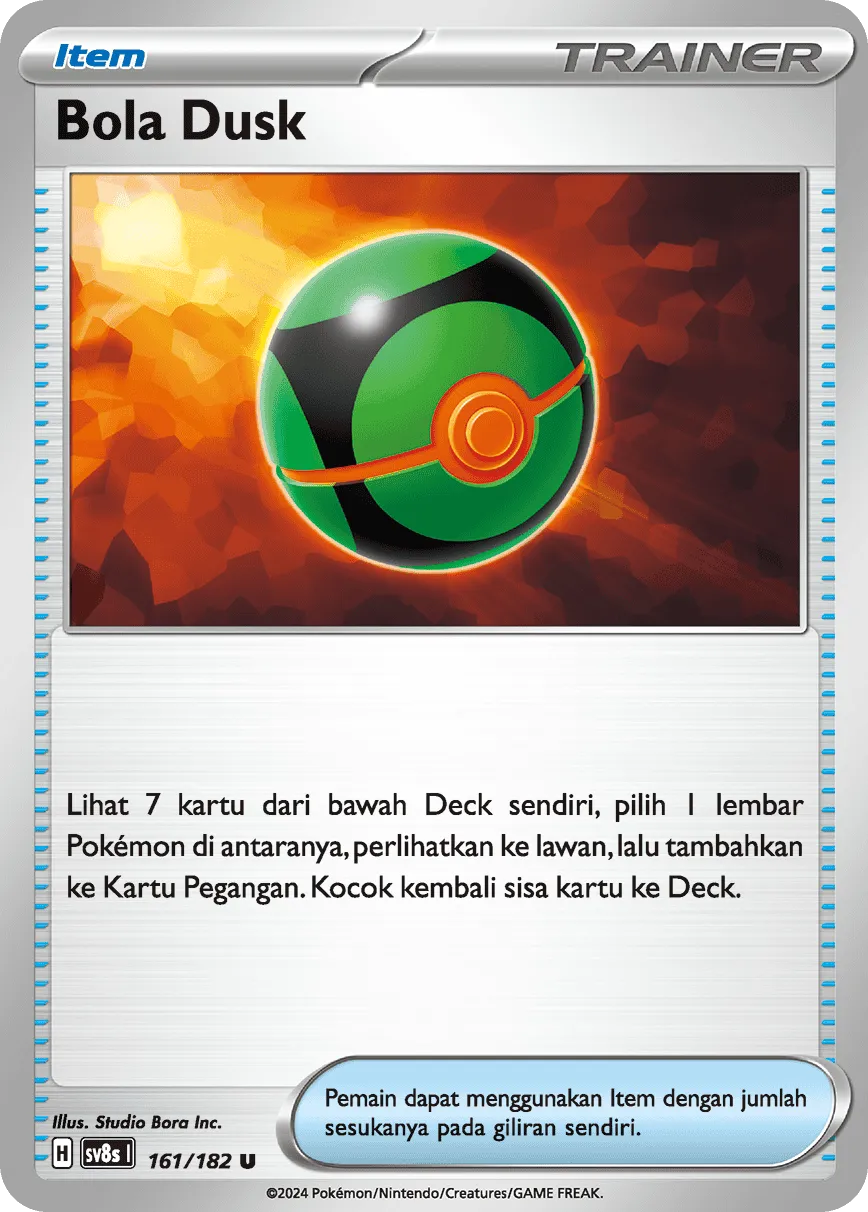 Dusk Ball 161 (Indonesian Pokémon TCG card)