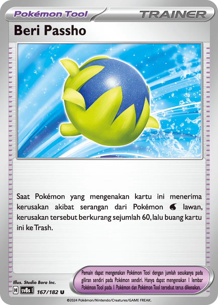 Passho Berry 167 (Indonesian Pokémon TCG card)