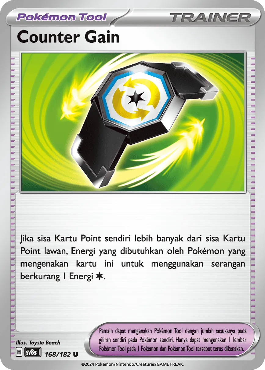 Counter Gain 168 (Indonesian Pokémon TCG card)