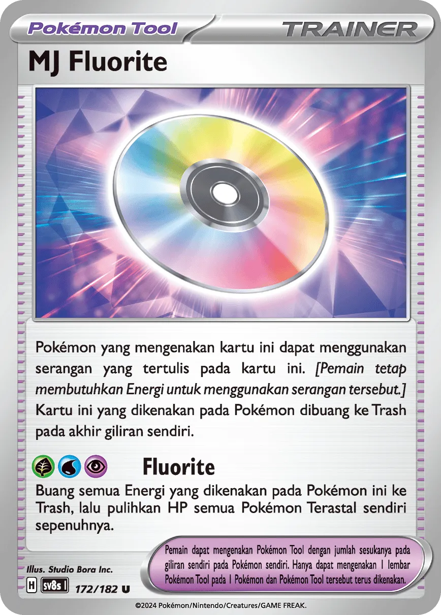 Technical Machine: Fluorite 172 (Indonesian Pokémon TCG card)