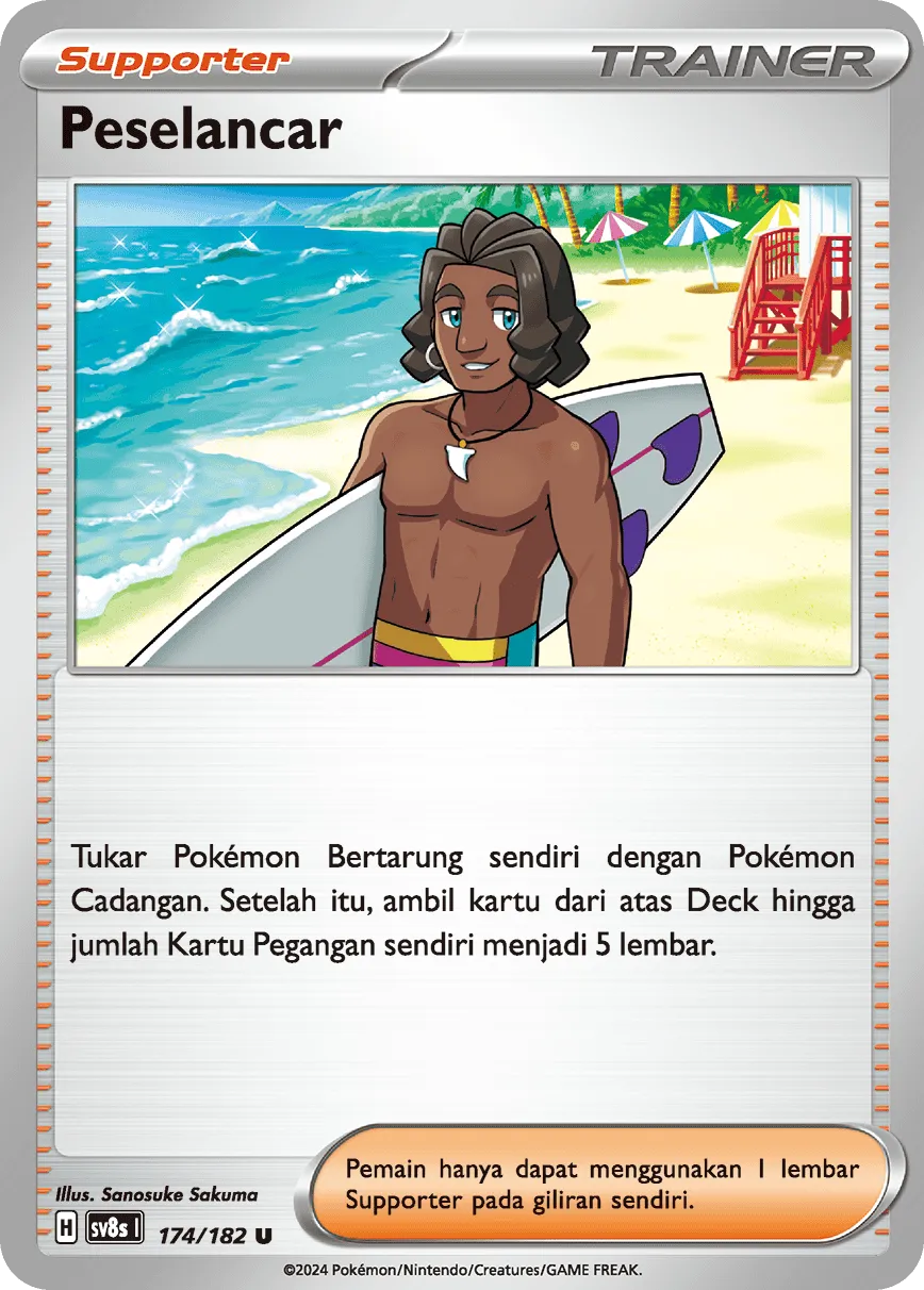 Surfer 174 (Indonesian Pokémon TCG card)