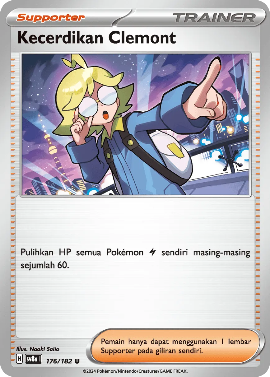 Clemont's Quick Wit 176 (Indonesian Pokémon TCG card)