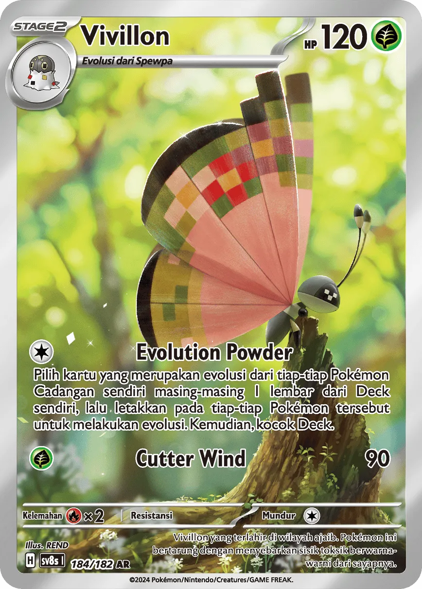 Vivillon 184 (Indonesian Pokémon TCG card)