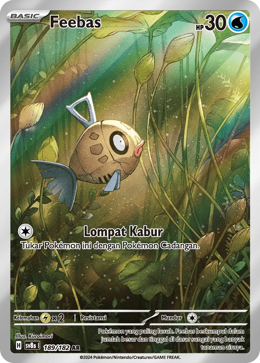Feebas 189 (Indonesian Pokémon TCG card)