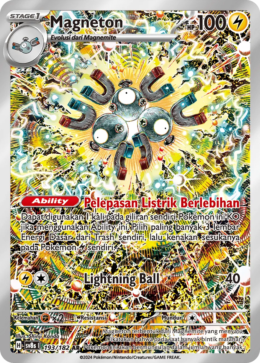 Magneton 193 (Indonesian Pokémon TCG card)