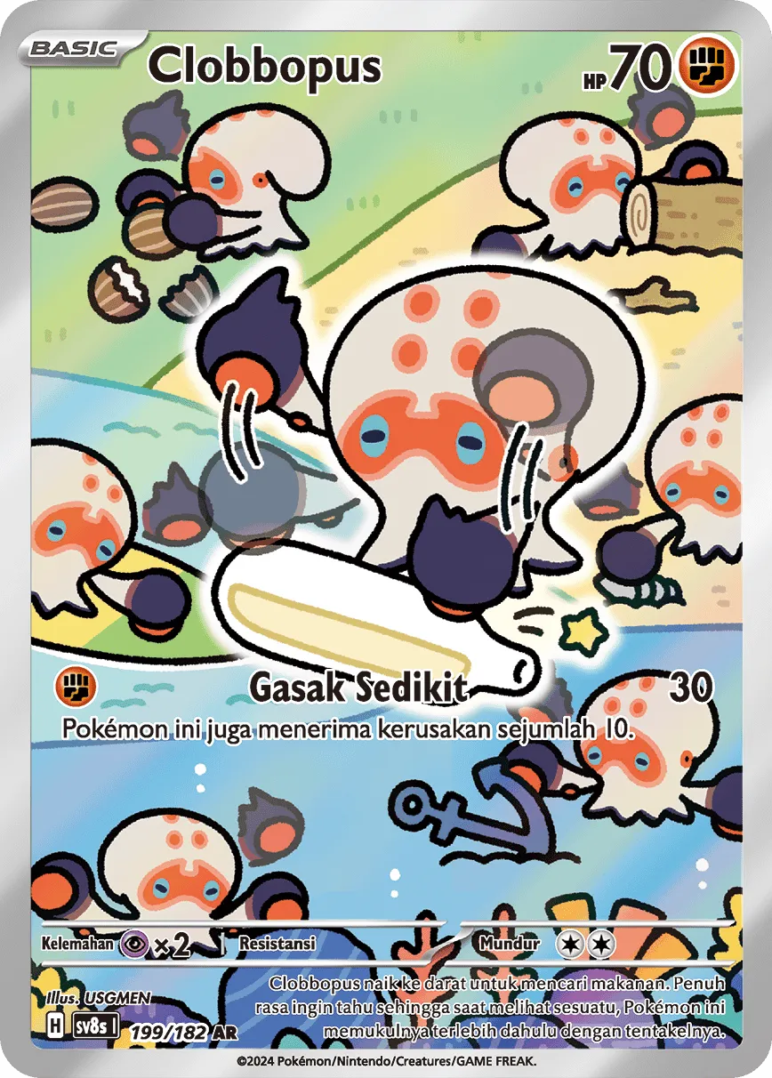 Clobbopus 199 (Indonesian Pokémon TCG card)