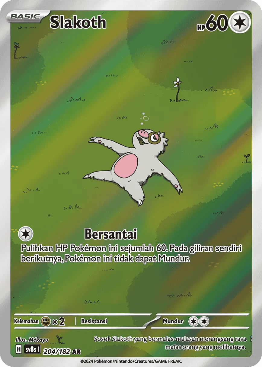 Slakoth 204 (Indonesian Pokémon TCG card)