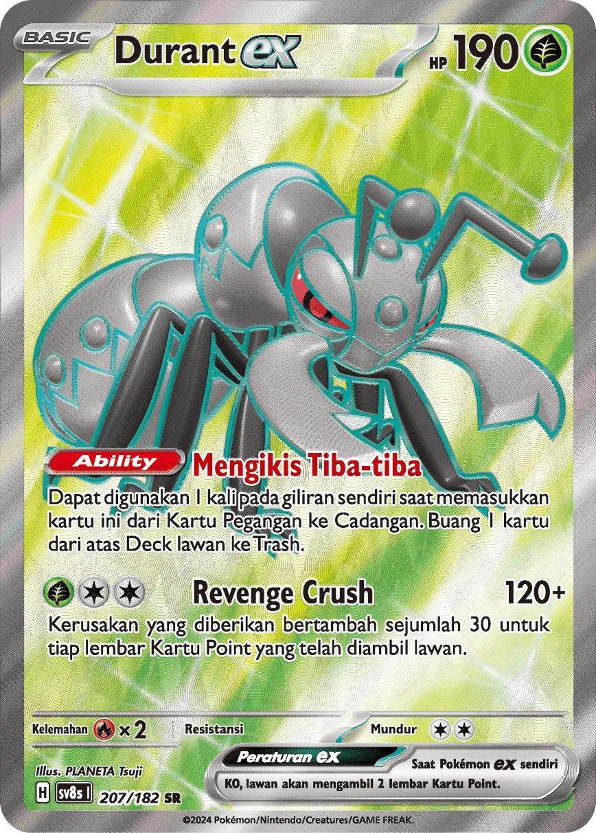 Durant ex 207 (Indonesian Pokémon TCG card)