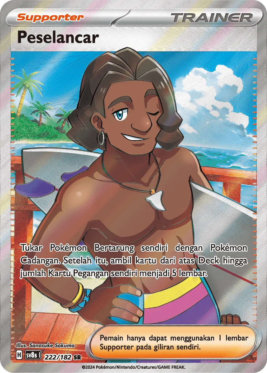 Surfer 222 (Indonesian Pokémon TCG card)