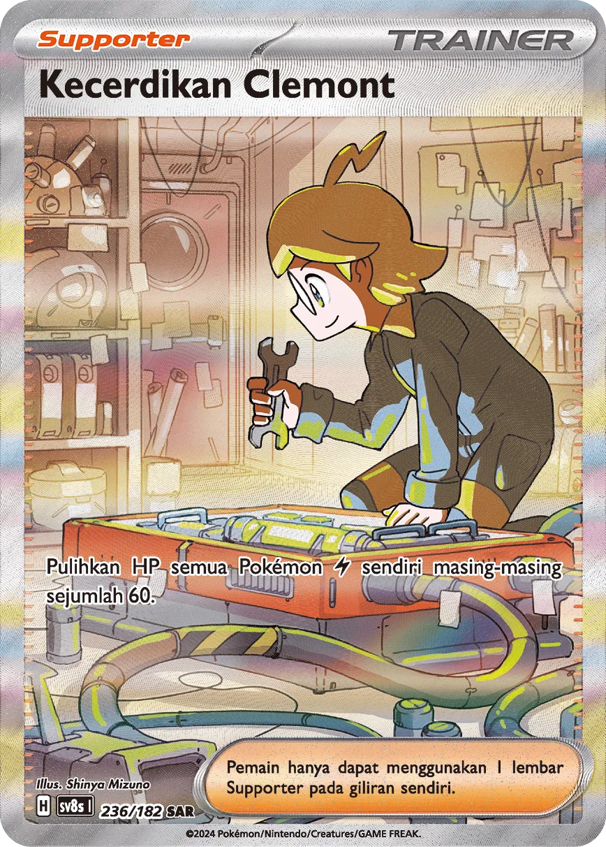 Clemont's Quick Wit 236 (Indonesian Pokémon TCG card)