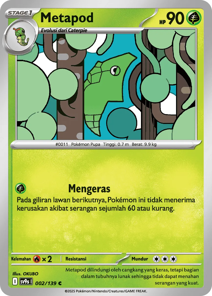 Metapod 002 — Ikatan Takdir (Indonesian Pokémon TCG card)