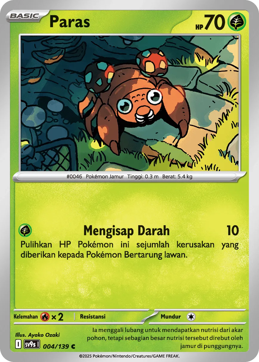 Paras 004 — Ikatan Takdir (Indonesian Pokémon TCG card)