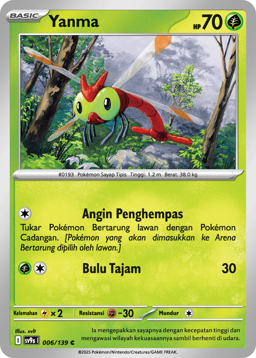 Yanma 006 — Ikatan Takdir (Indonesian Pokémon TCG card)