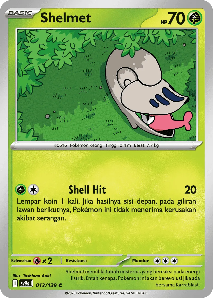 Shelmet 013 — Ikatan Takdir (Indonesian Pokémon TCG card)